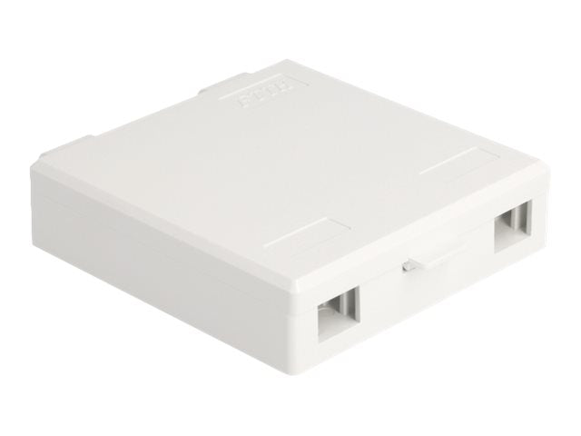DELOCK LWL Anschlussdose zur Wandmontage für 2 x SC Simplex oder LC Duplex weiss