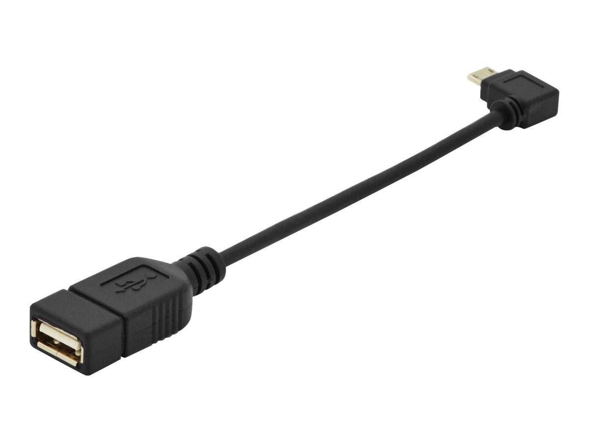 DIGITUS USB 2.0 Adapterkabel OTG Typ mikro B - A St/Bu 0,15m Vorderansicht