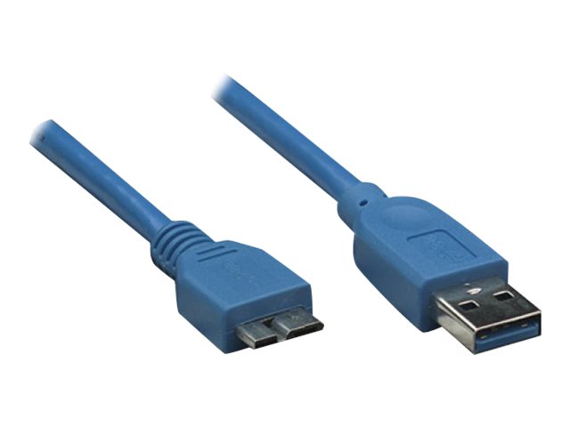 TECHLY USB3.0 Anschlusskabel blau 1m Verpackung