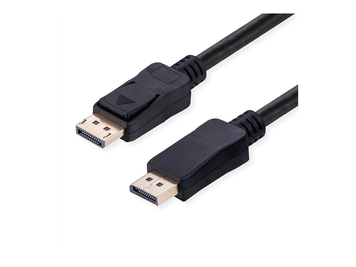 VALUE DisplayPort Kabel v2.1 16K 80Gbit/s DP ST - ST schwarz 1m Vorderansicht