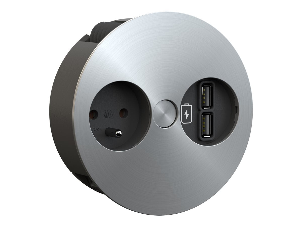 BACHMANN TWIST 1xUTE 1xUSB Charger Vorderansicht