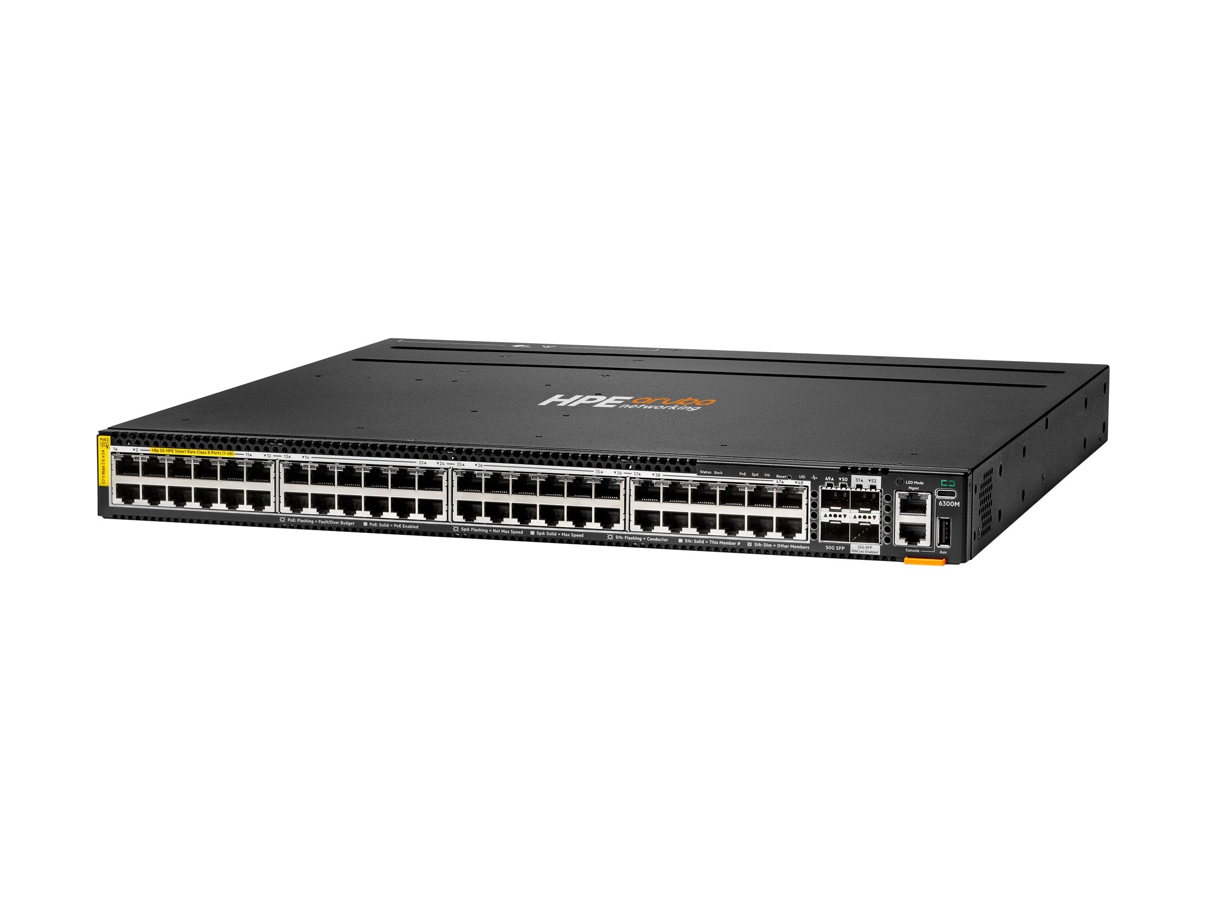 HPE Aruba 6300M Switch 48 Port Smart Rate 1/2
