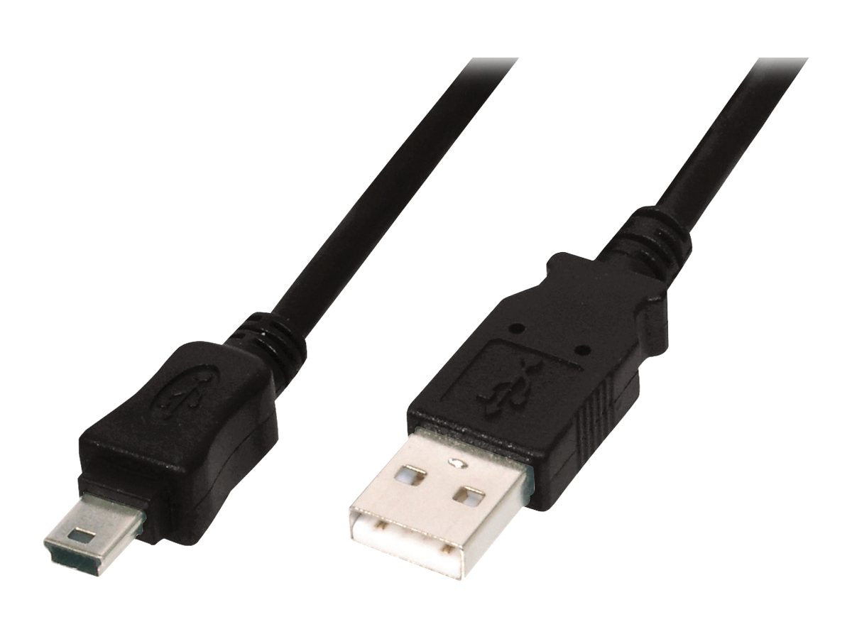 DIGITUS USB 2.0 Anschlusskabel Typ A - mini B (5pin) 3,0m Vorderansicht