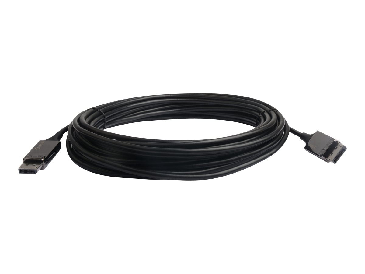 TECHLY DisplayPort AOC Anschlusskabel 8K Glasfaser DisplayPort Kabel 20m schwarz Unempfindlich gegenueber elektromagn.Stoerungen