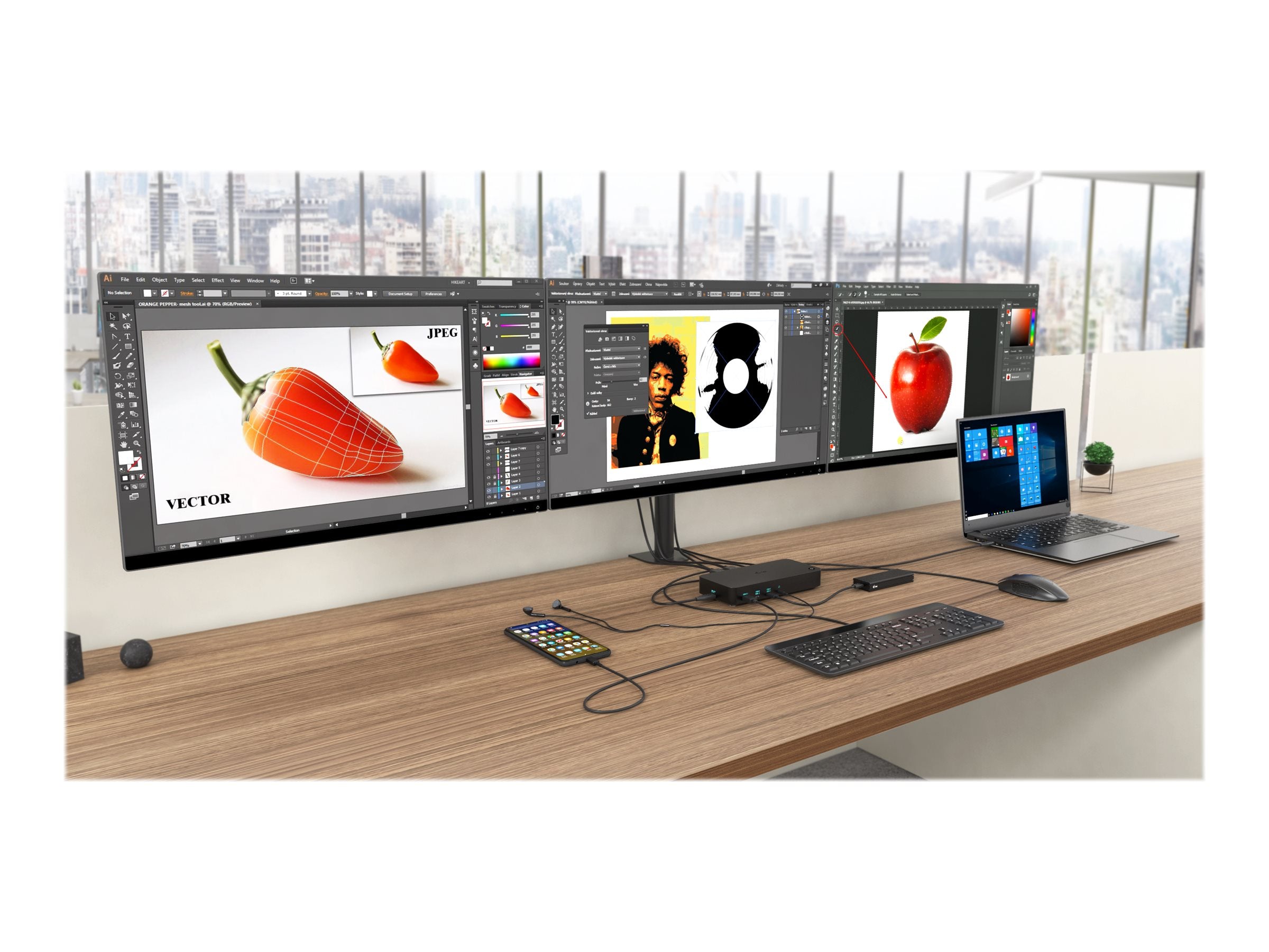 I-TEC USB 3.0/USB-C/Thunderbolt 3x 4K Docking Station Vorderansicht
