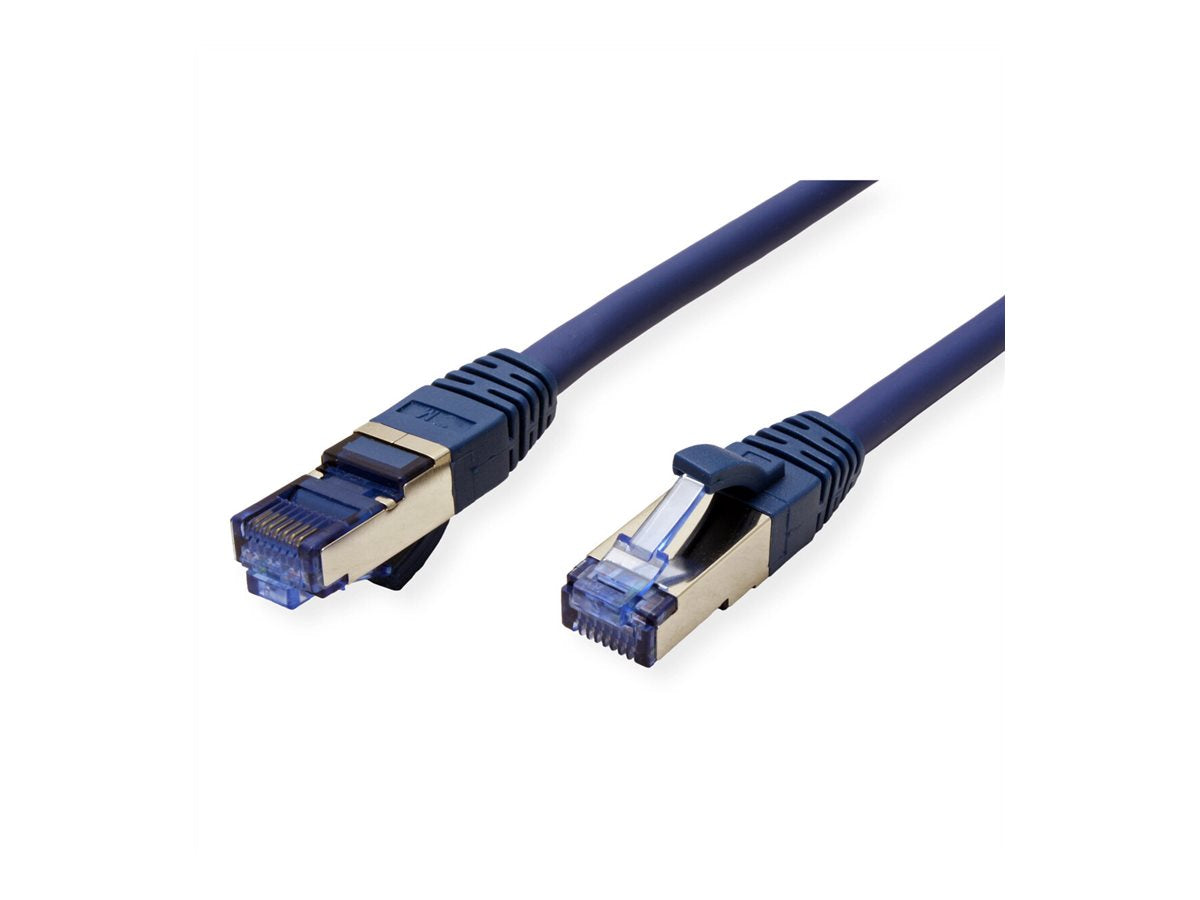 VALUE Patchkabel Kat.6A Class EA S/FTP PiMF LSOH blau 0,15m - Verpackung