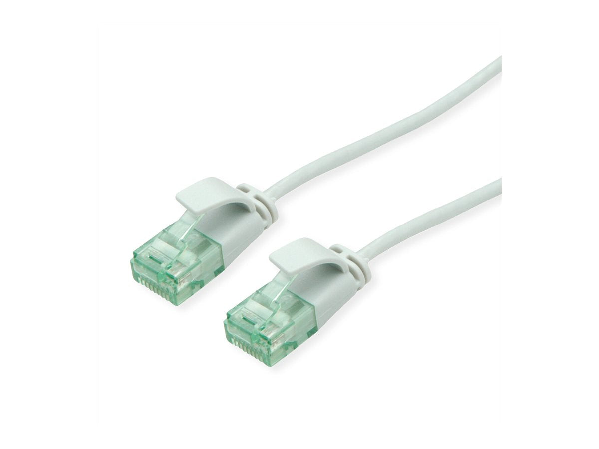 ROLINE RM UTP DataCenter Patchkabel Kat.6A Class EA slim grau 0,3m - Vorderansicht