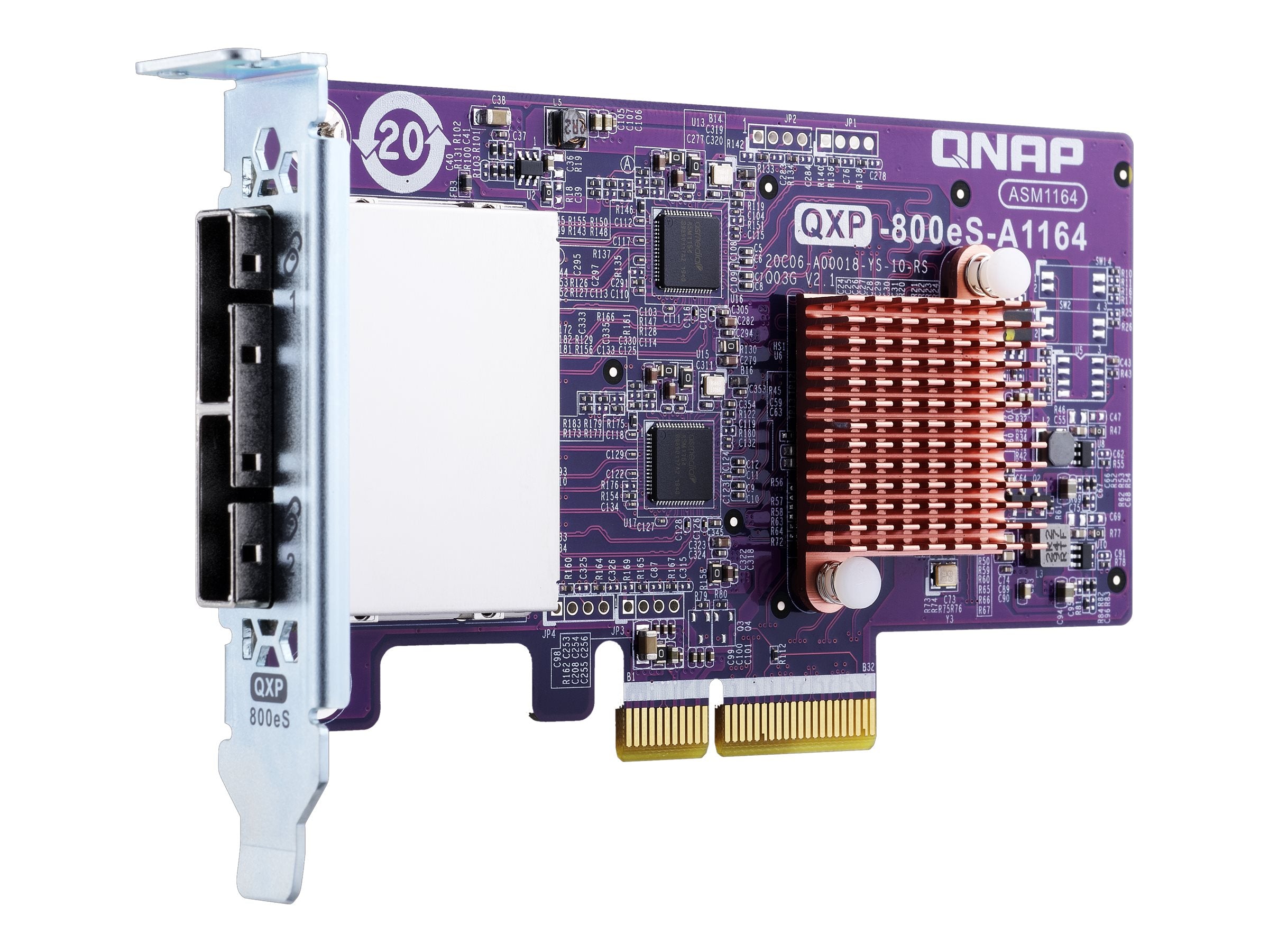 QNAP 2-port SFF-8088 SATA host bus adapter Detailansicht