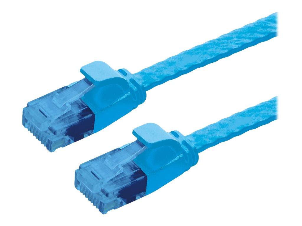 VALUE Patchkabel Kat.6A Class EA UTP extra-flach blau 0,5m - Vorderansicht