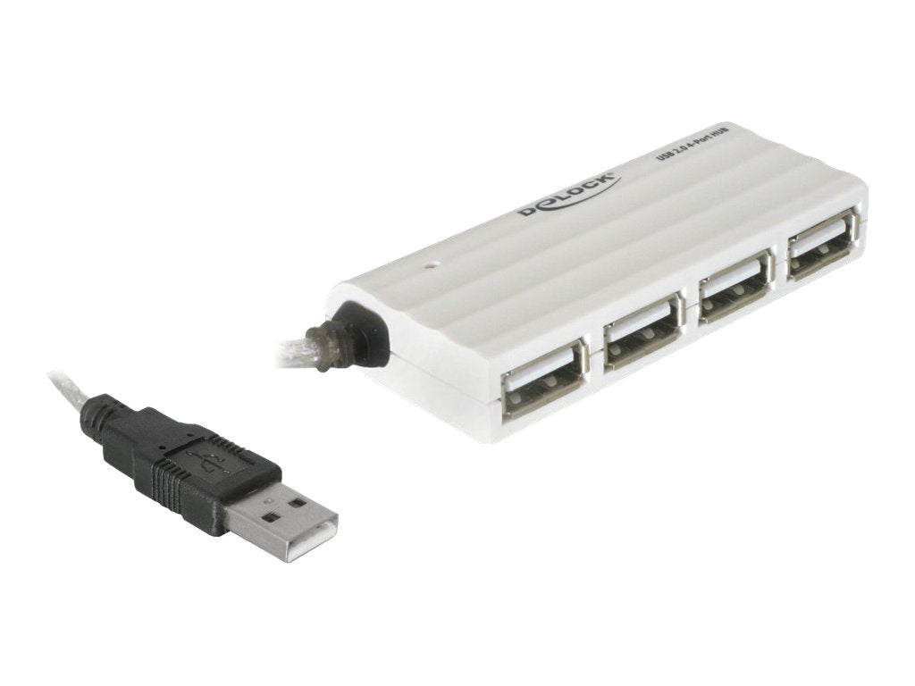 DELOCK HUB USB 2.0 4 Port extern ZSlimZ Vorderansicht