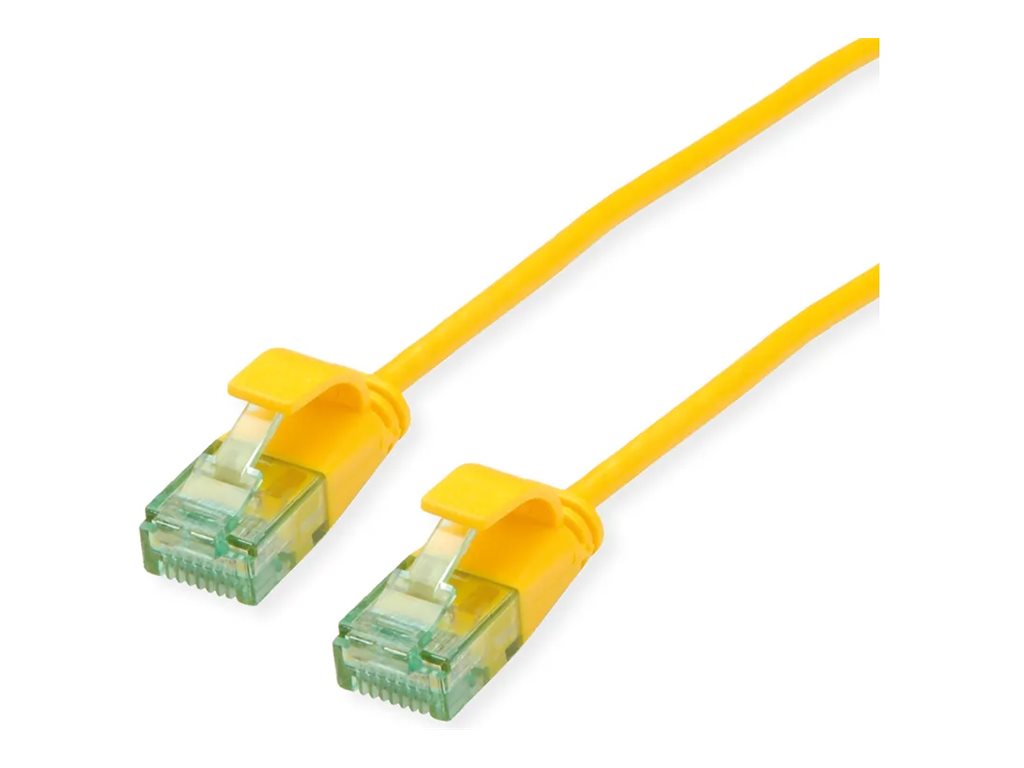 ROLINE RM UTP DataCenter Patchkabel Kat.6A Class EA slim gelb 3m - Vorderansicht