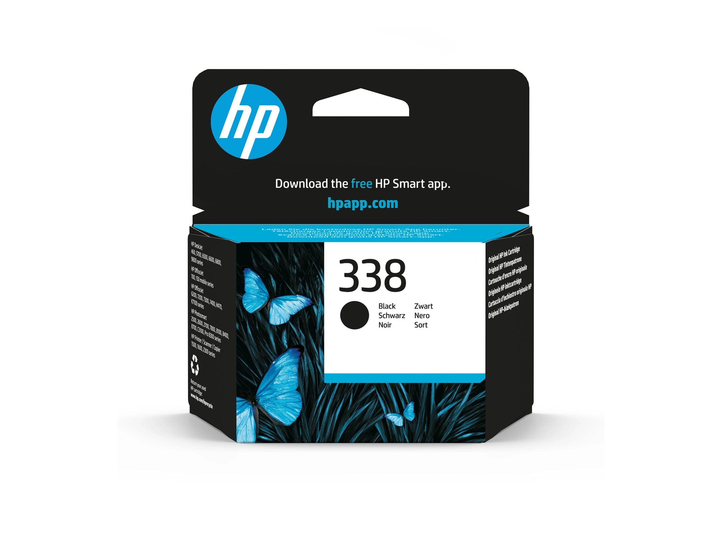 HP 338 original Tintenpatrone C8765EE UUS schwarz - Vorderansicht