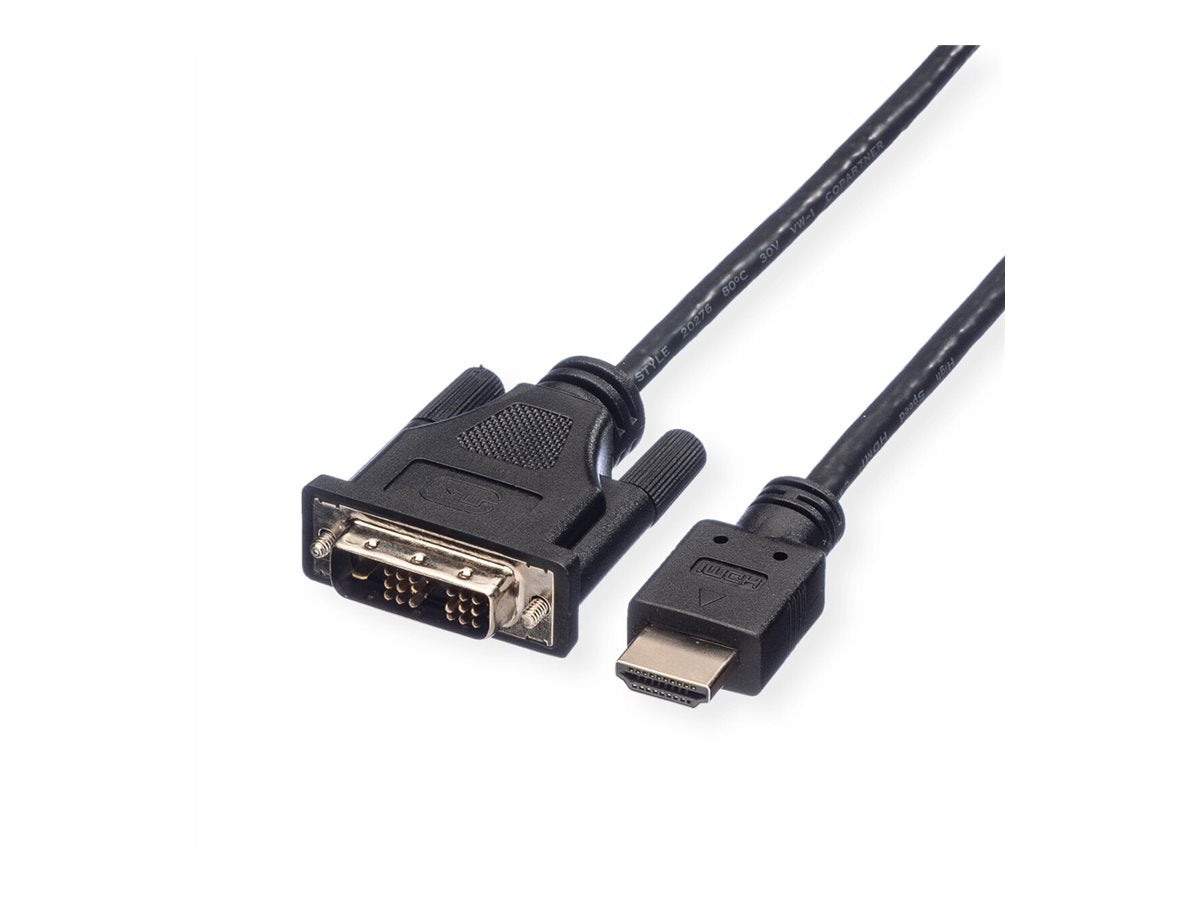 ROLINE Kabel DVI 18+1 ST - HDMI ST schwarz 1,5m Verpackung