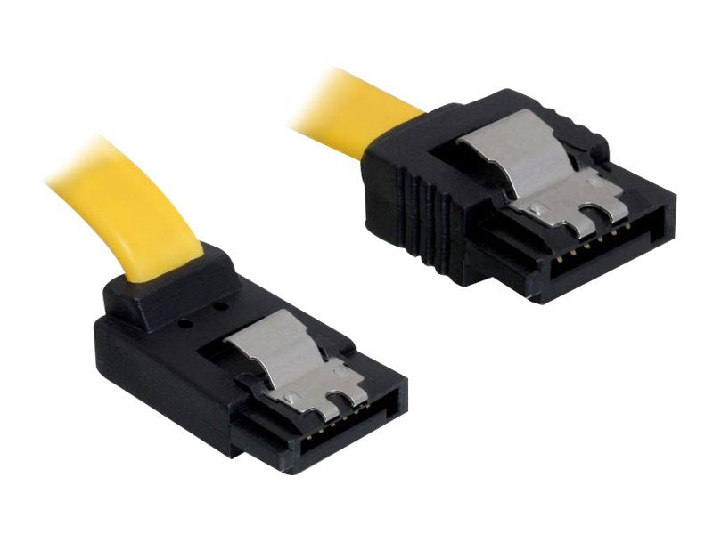 DELOCK Kabel SATA 20cm gelb ob/ge Metall - Vorderansicht