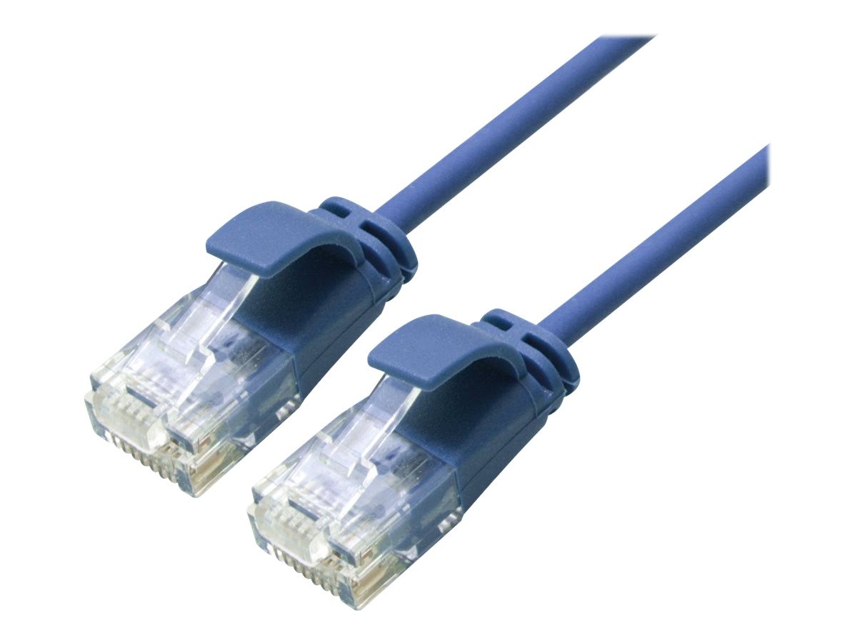 ROLINE GREEN UTP Patchkabel Kat.6A Class EA LSOH slim blau 2m - Vorderansicht