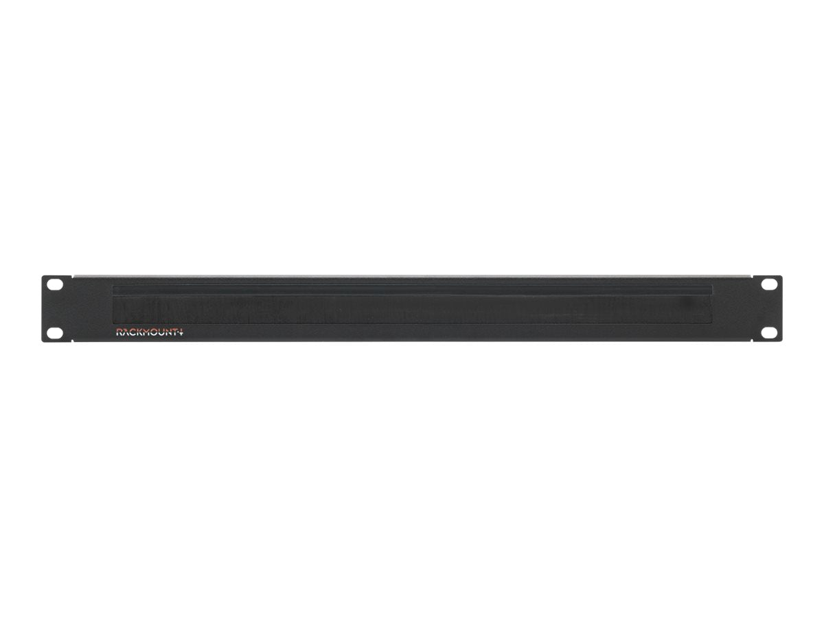 RACKMOUNT 1U Blind Plate with Brush - BLACK Vorderansicht