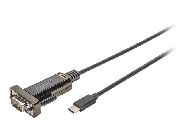 DIGITUS USB Typ C 2.0 auf serial Adapter DSUB 9M 1m Kabel Lange - Vorderansicht