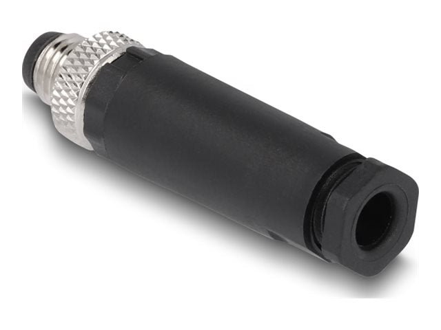 DELOCK M8 Steckverbinder A-kodiert 3 Pin Stecker - Vorderansicht