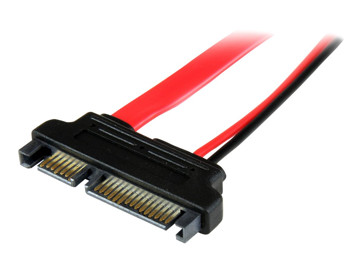 STARTECH.COM 6in Slimline SATA to SATA Adapter mit Power - F/M Vorderansicht