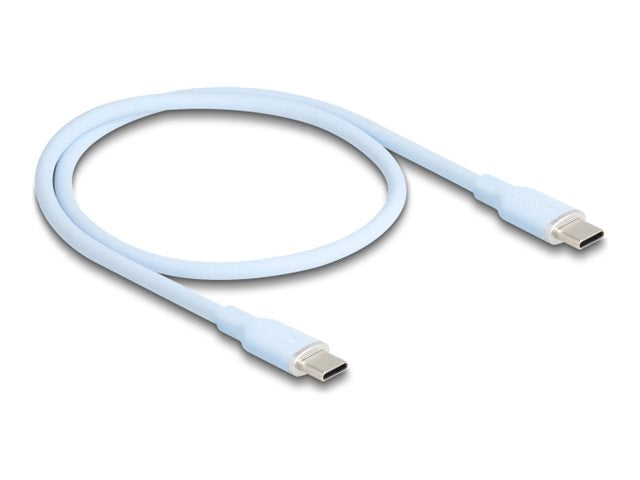 DELOCK USB 2.0 Kabel USB Type-C Stecker zu Stecker PD 3.0 60 W 0,5m Vorderansicht