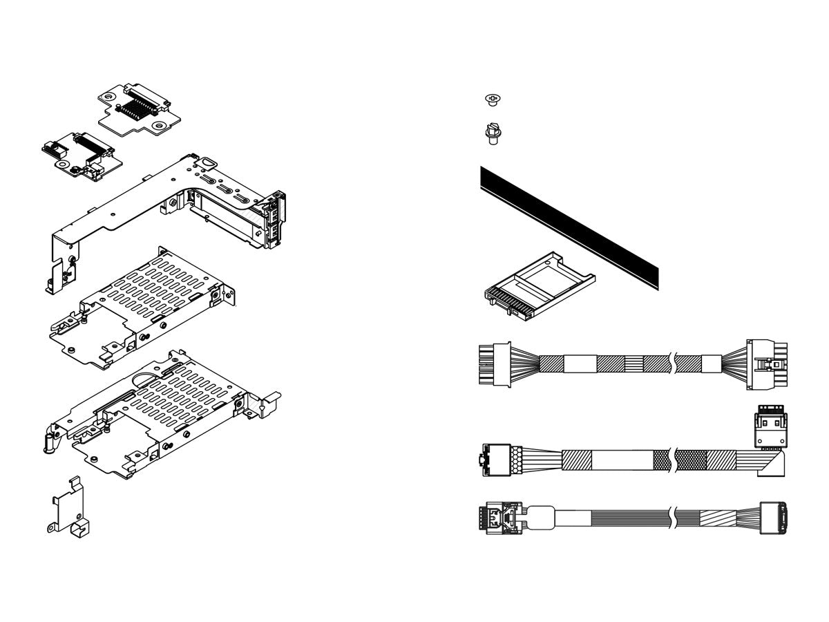 LENOVO ISG ThinkSystem SR650 V3 7mm RAID B540p-2HS SATA/NVMe Enablement Kit - Vorderansicht