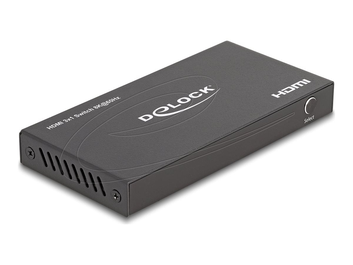 DELOCK HDMI Switch 3 x HDMI in zu 1 x HDMI out 8K 60 Hz - Vorderansicht