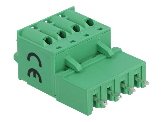 DELOCK Terminalblock Set für Platine 4 Pin 5,08mm Rastermass vertikal - Vorderansicht