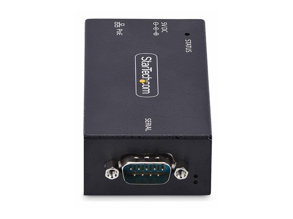STARTECH.COM 1-Port Seriell auf POE Ethernet Adapter Serial TCP IP Server Wand/DIN Montage RS232 Ethernet Adapter/Konverter