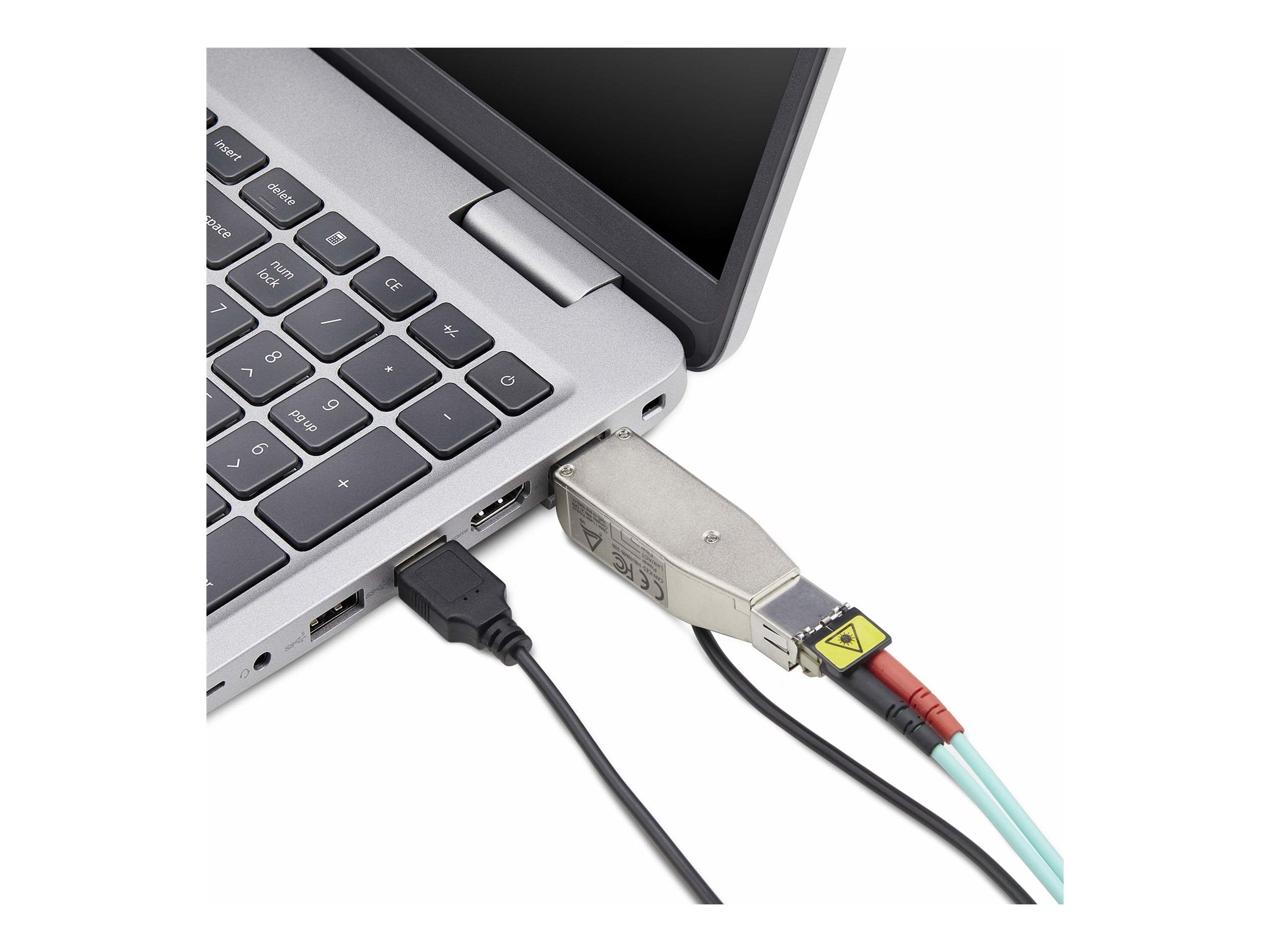STARTECH.COM Gigabit Glasfaser Medienkonverter Dongle LWL Kupfer Umsetzer SM/MM Glasfaser auf Ethernet RJ45 USB Betrieben