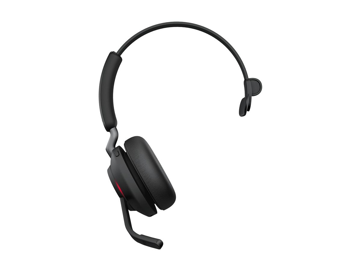 JABRA Evolve2 65 MS Mono Headset on-ear convertible Bluetooth wireless USB-A noise isolating black with charging stand MS Teams