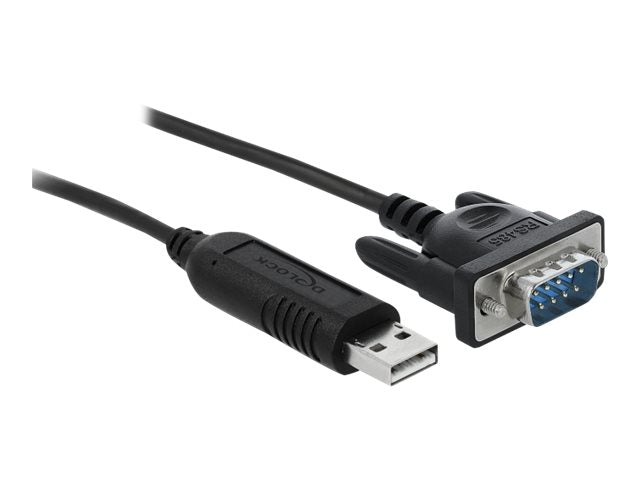 DELOCK Adapter USB 2.0 Typ-A zu 1 x Seriell RS-485 DB9 mit 15 kV ESD Schutz