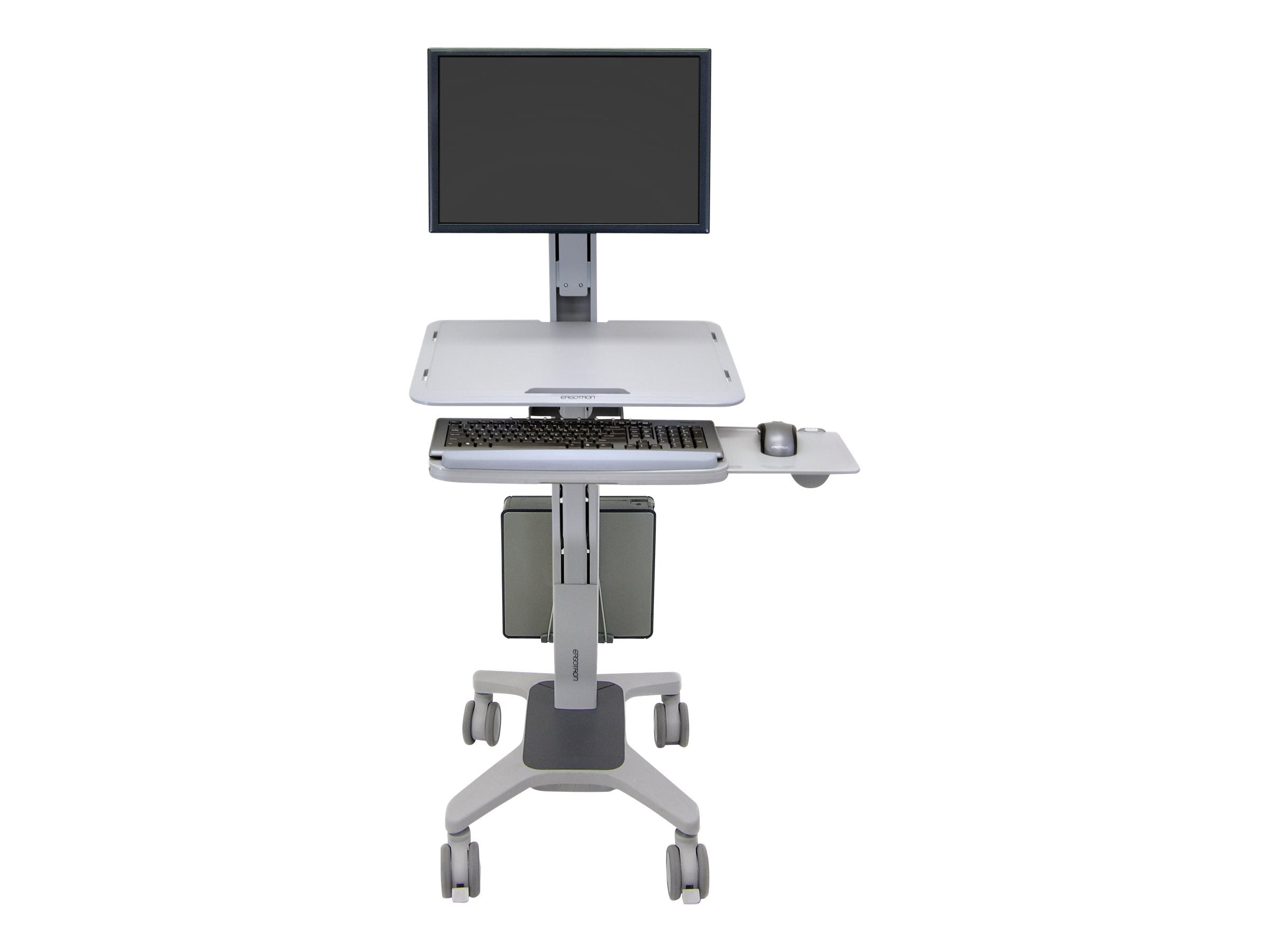 Seitenansicht des ERGOTRON Work-Fit-C single LCD Card LD sit-stand