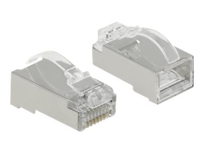 DELOCK RJ45 Crimp+Cut+Curve Stecker Cat.6 STP Vorderansicht