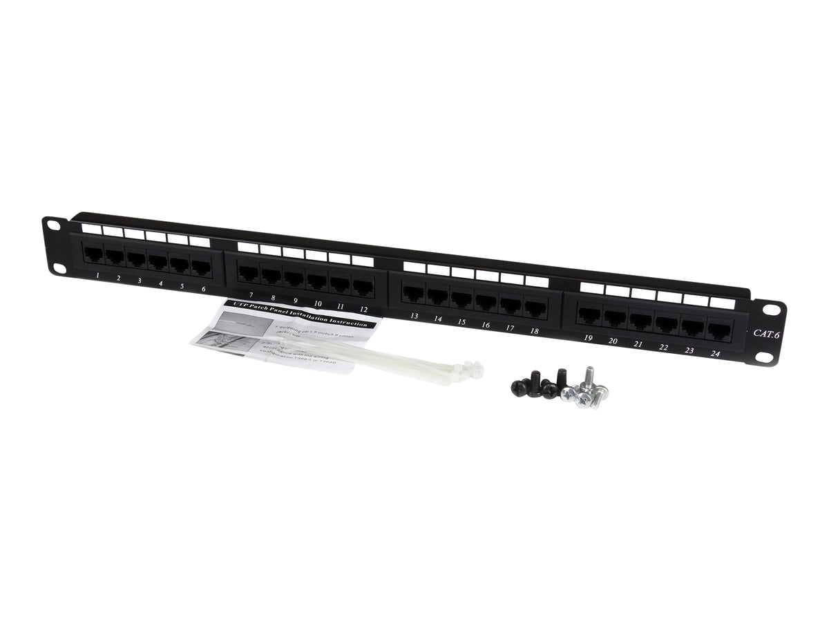 STARTECH.COM Patchpanel Cat 6 24 Port 1 HE Vorderansicht