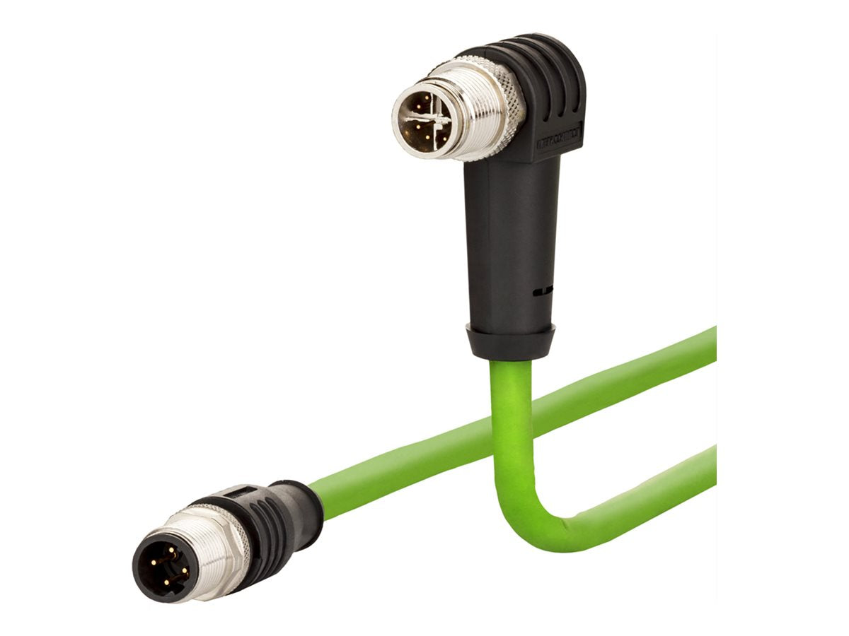 METZ CONNECT Verbindungsleitung M12 ST-M12 ST 8-pol X-kodiert gerade-gewinkelt 1m