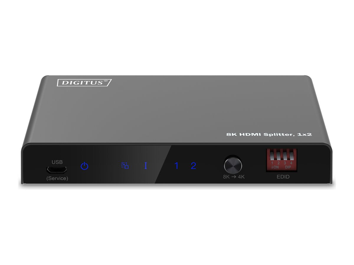 DIGITUS 1x2 HDMI Splitter 8K/60Hz - Vorderansicht