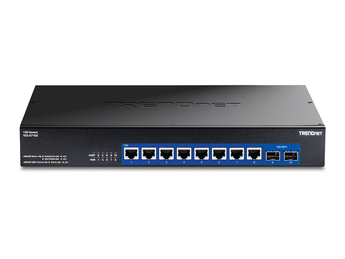 TRENDNET TEG-S7102 10-Port 10G Switch Unmanaged Vorderansicht
