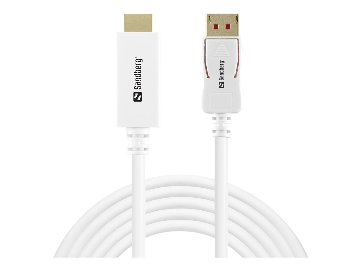 SANDBERG DisplayPort 1.4-HDMI 4K60Hz 2m Kabel Vorderansicht