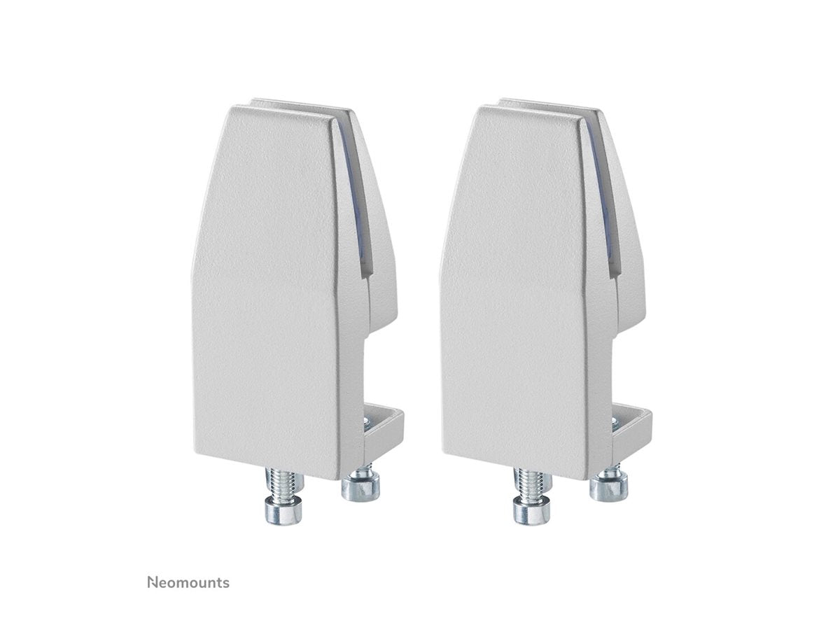 NEOMOUNTS Klemmensatz NS-GLSPROTECT Anwendung am Schreibtisch