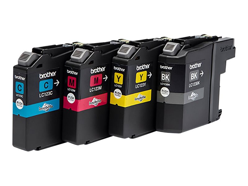 BROTHER LC-123 Tinte schwarz und dreifarbig Blisterverpackung