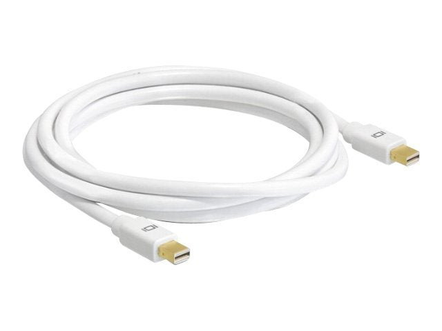 DELOCK Kabel DP mini St > DP mini St 1,5m weiss - Vorderansicht