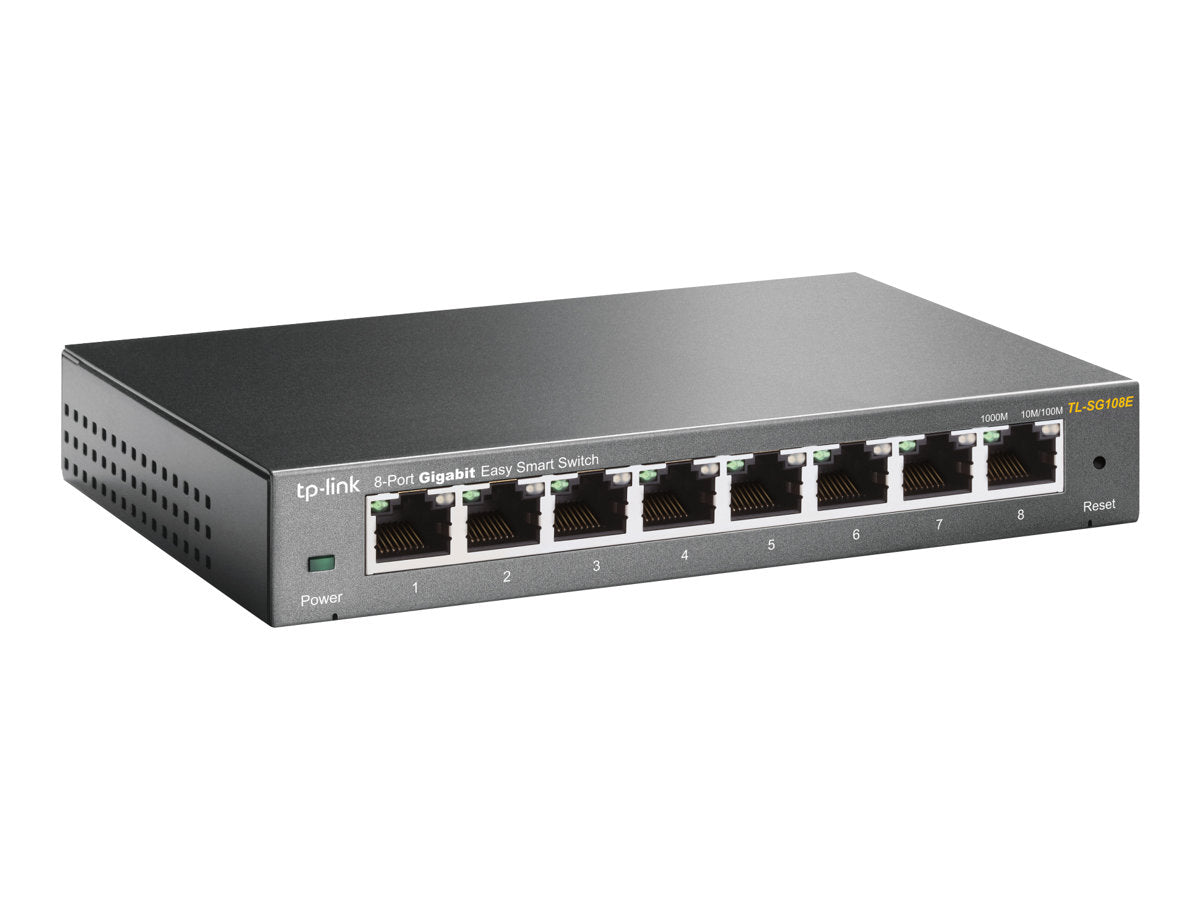 TP-LINK TL-SG108E 8-Port Gigabit Easy Smart Switch Vorderansicht
