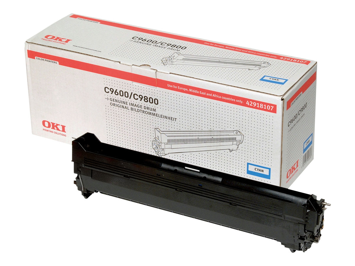 OKI C9600, C9650, C9800, C9850 Trommel cyan Vorderansicht