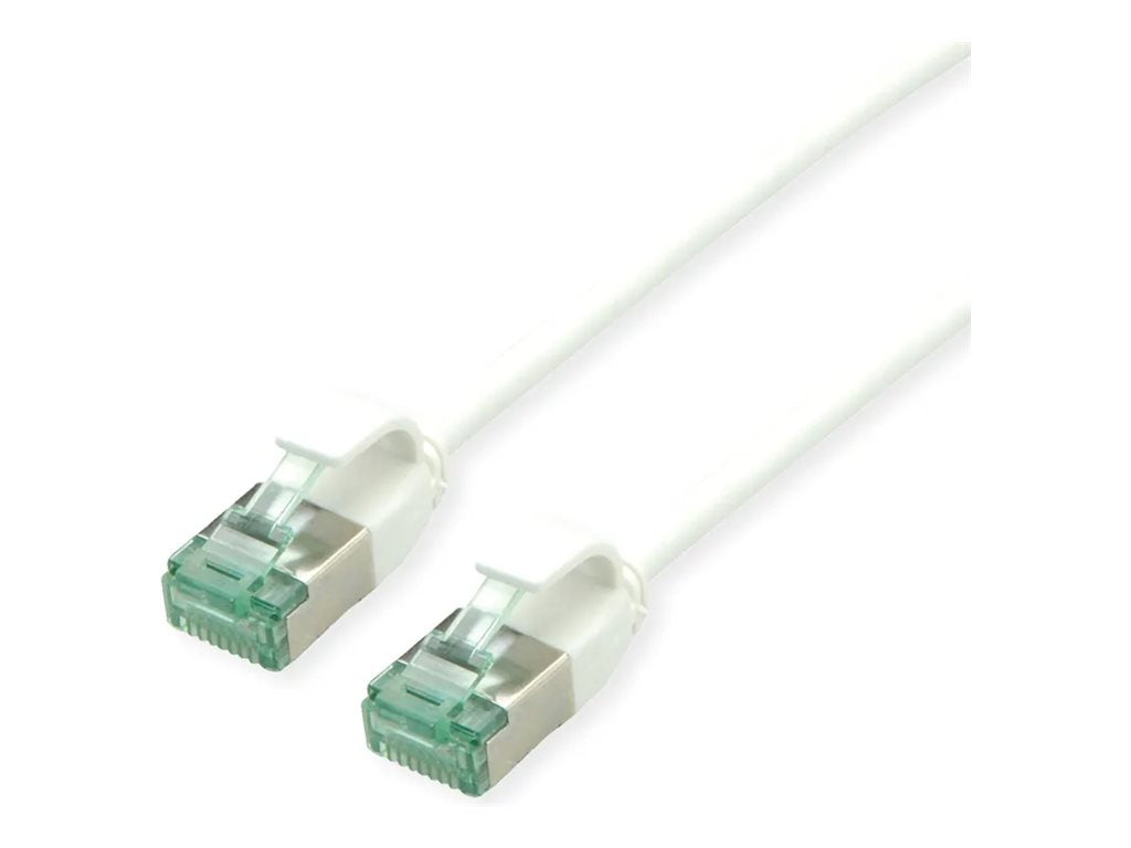 ROLINE RM U/FTP DataCenter Patchkabel Kat.6A Class EA slim weiss 3m - Vorderansicht