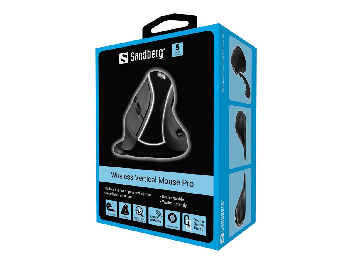 SANDBERG Wireless Vertical Mouse Pro Seitenansicht