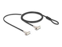 NAVILOCK Dual Notebook Sicherungskabel mit Schlussel fur Kensington Slot 3 x 7mm und Noble Wedge Slot 3