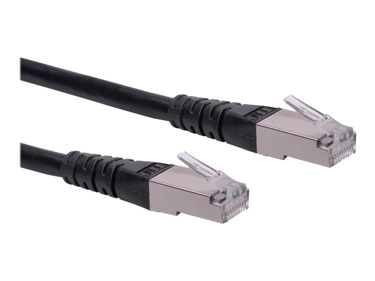 ROLINE Patchkabel Kat.6 Class E S/FTP PiMF schwarz 5m - Vorderansicht