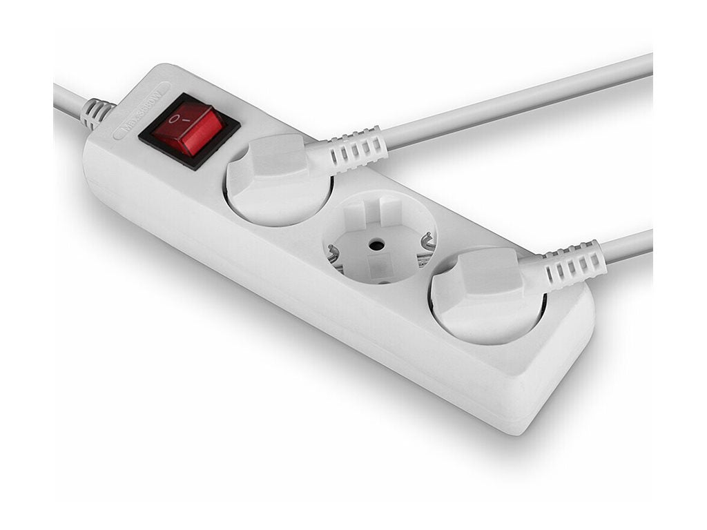 LINDY 3-fach Schuko Steckdosenleiste mit Schalter - Detailansicht