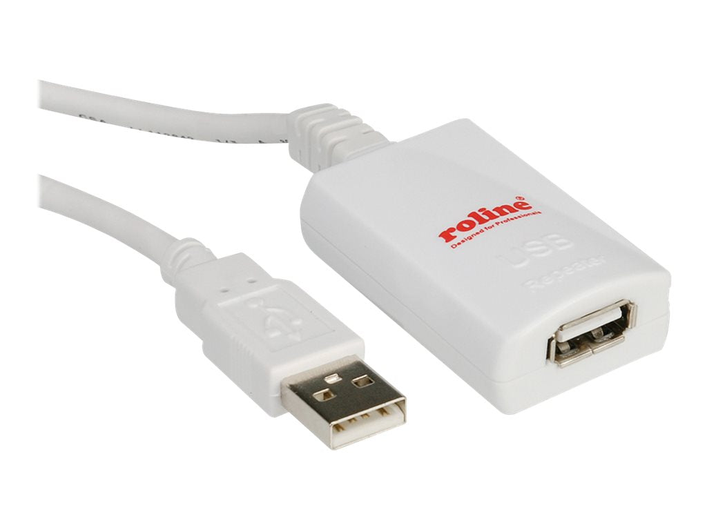 ROLINE USB 2.0 Verlängerung weiss 5m - Detailansicht