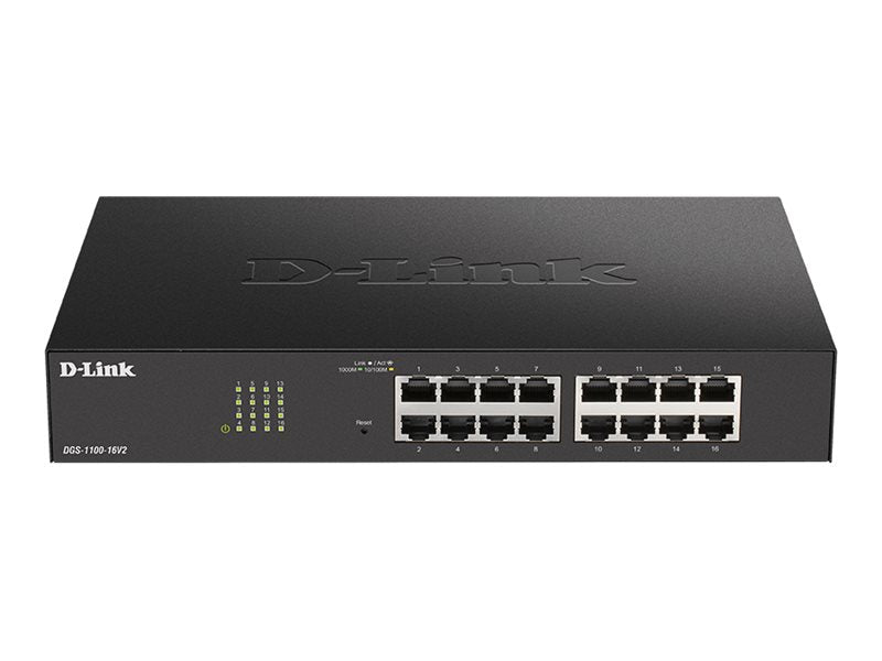 D-LINK DGS-1100-16V2/E 16-Port Layer2 Smart Gigabit Switch Vorderansicht